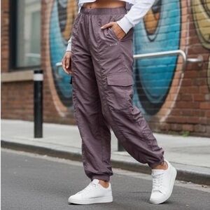 Wilo The Label Parachute Cargo Pants | Chocolate Brown | Size XS | Nylon